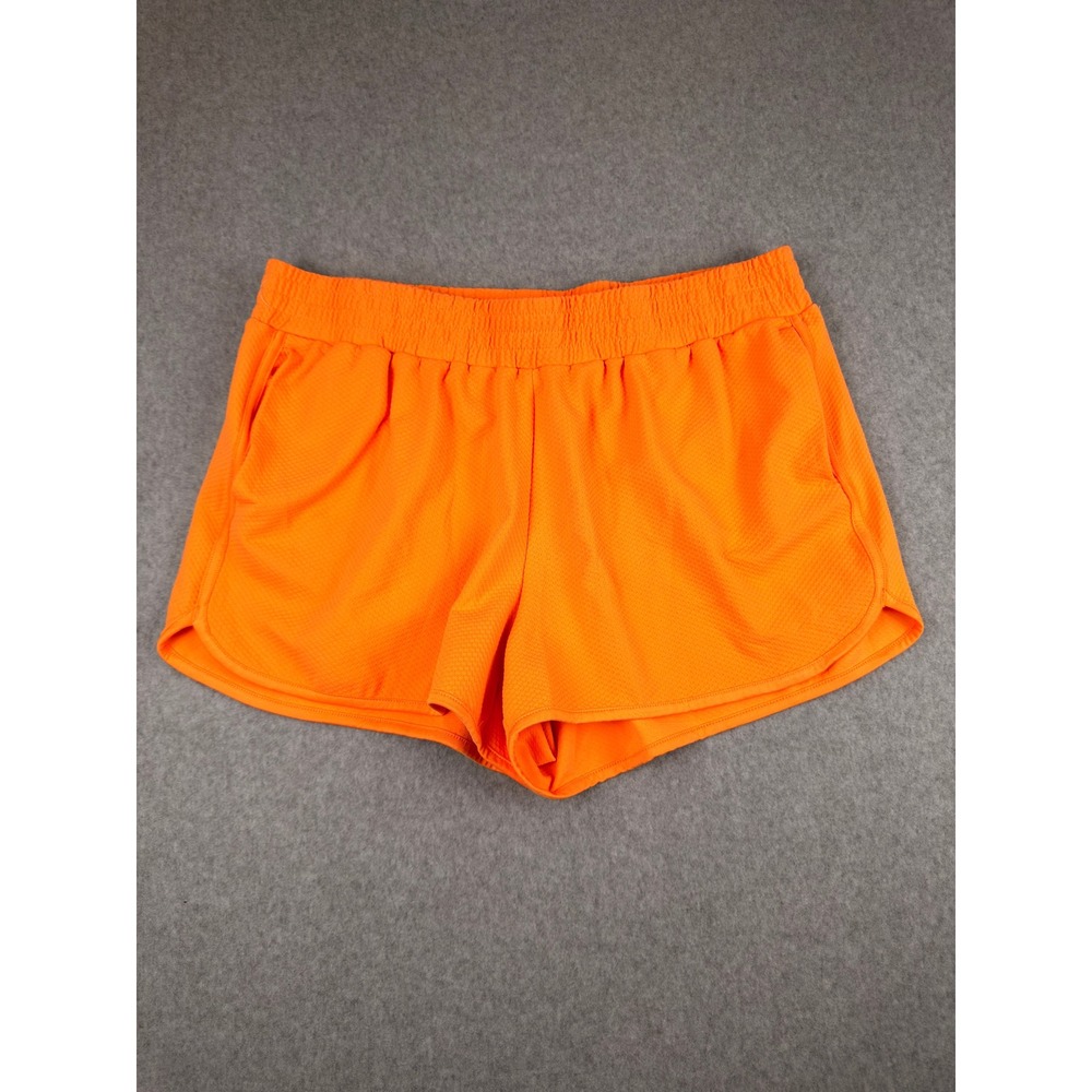 Athletic Works Womens Orange Peach Candy Running Shorts Large 12-14